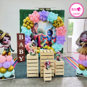 Krishna Theme Birthday Decoration