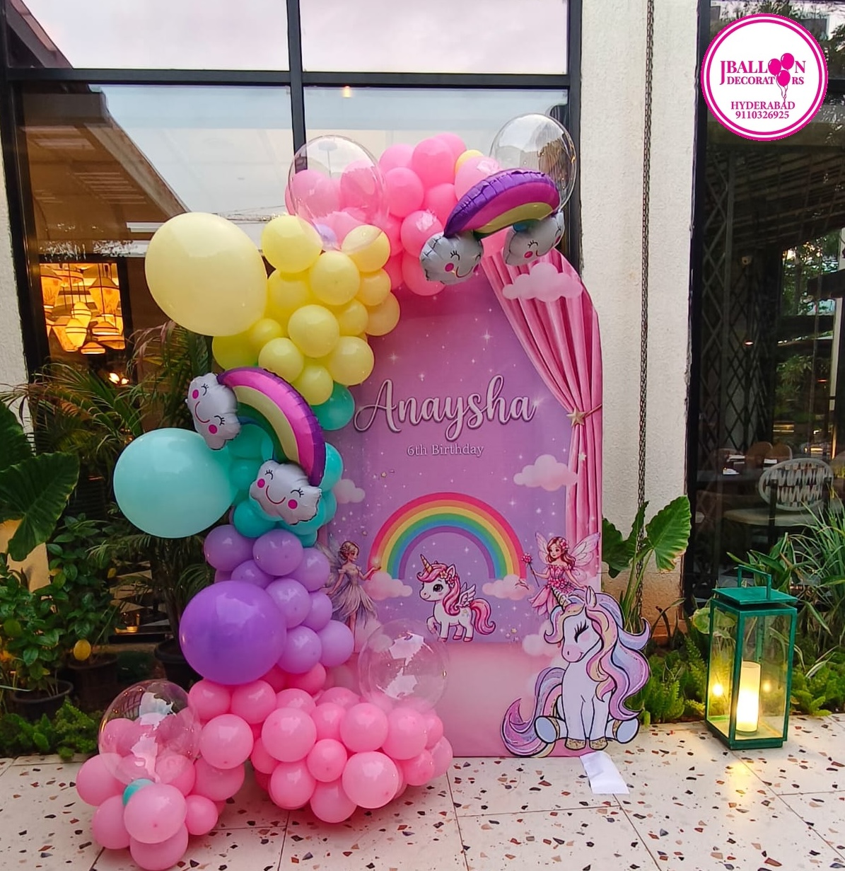 Unicorn theme birthday decoration